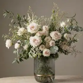 Romantic Quicksand Pink Roses Bouquet
