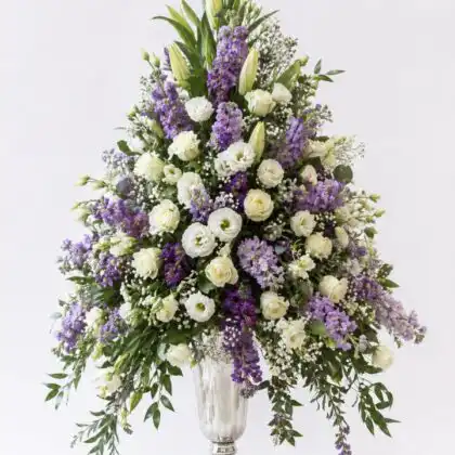 White and Purple Flower Arrangements