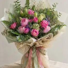 Velvet Peony & Rose Heritage Bouquet