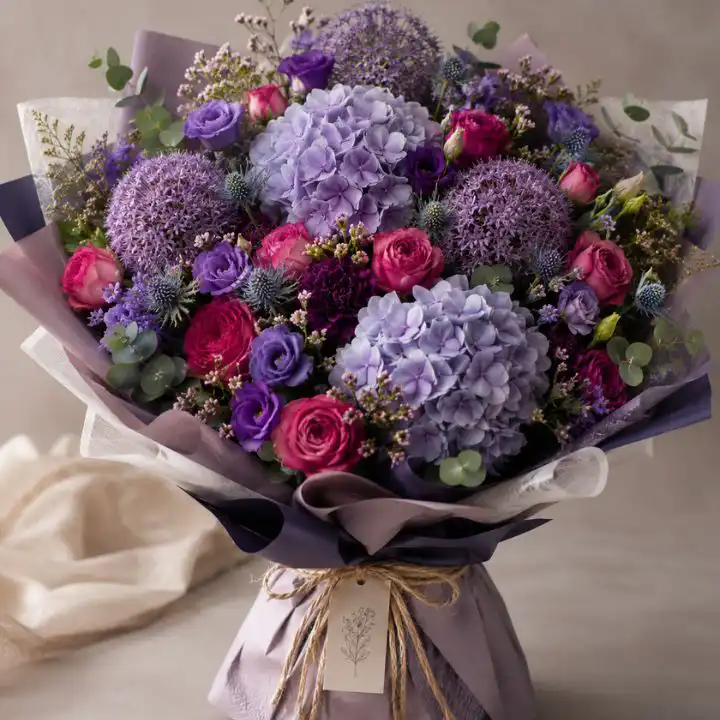 Royal Velvet Carnation & Hydrangea Bouquet 1 carnation and hydrangea bouquet
