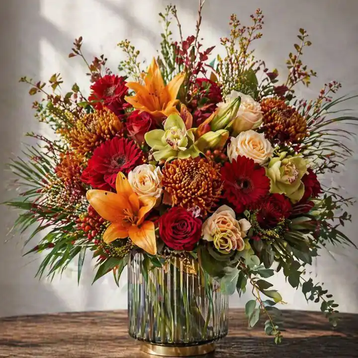 Crimson Radiance Red Rose and Gerbera Arrangement 1 red rose and gerbera arrangement
