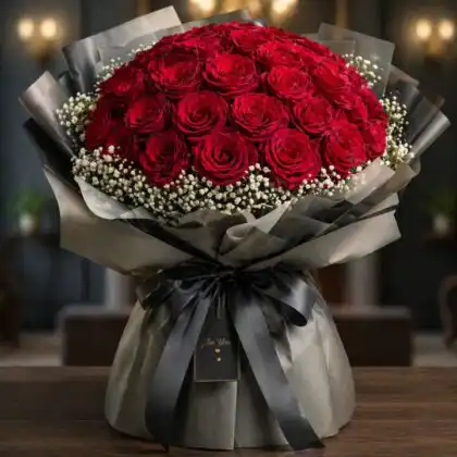 24 red rose bouquet​