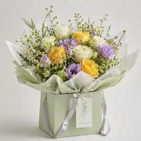 rose and freesia bouquet