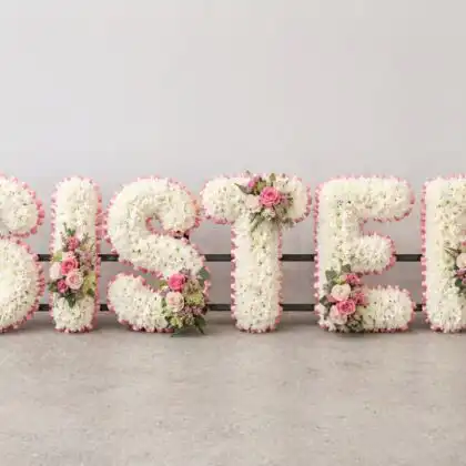 funeral flowers letters sister_