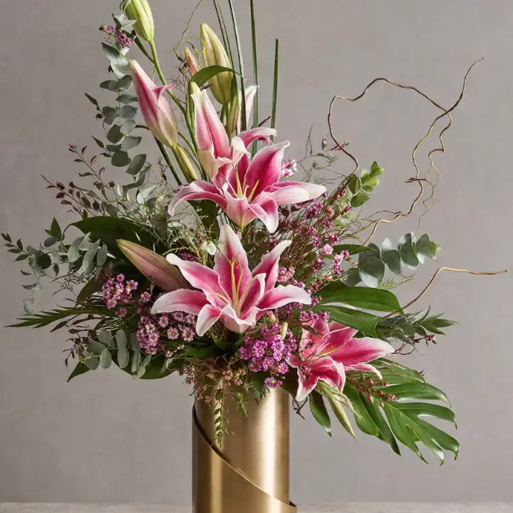 The Luxury Fragrant Stargazer Lily Bouquet 1 pink stargazer lily bouquet_