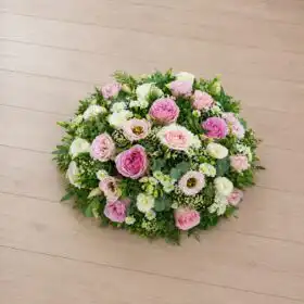Graceful Pink & White Rose Remembrance Posy