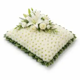 White Lily & Chrysanthemum Funeral Pillow