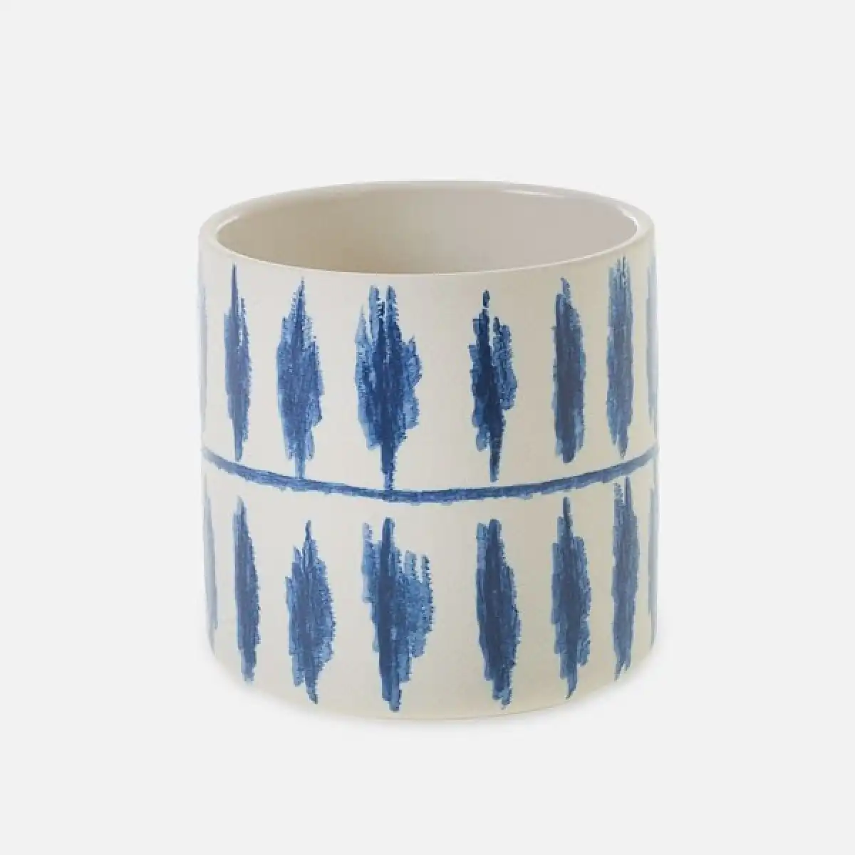 Blue and White Ceramic Planter (tico pot) 1 Blue and White Ceramic Planter (tico pot)