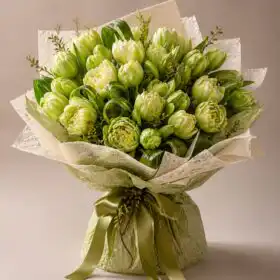 Luxury Lime Green Parrot Tulip Bouquet