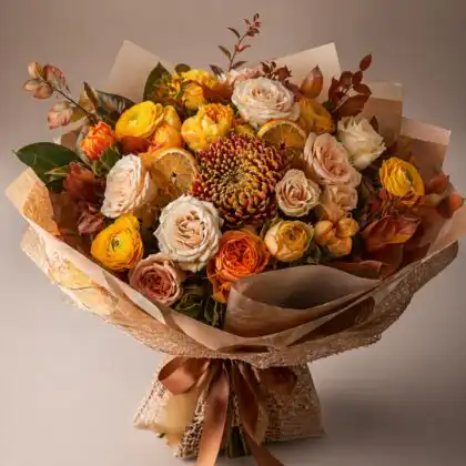 Ranunculus and Rose Bouquet