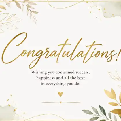congratulations gift card