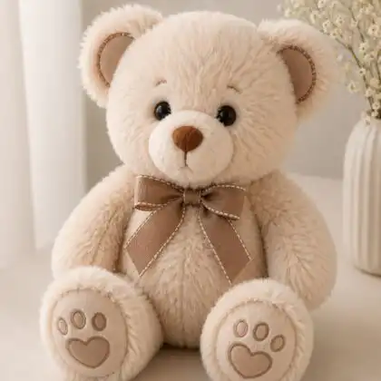 Cream Plush Teddy Bear Gift