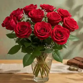 Luxury 10 Red Roses Bouquet