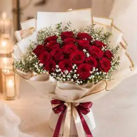 Luxury 25 Red Roses Bouquet
