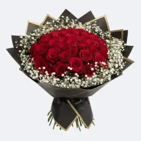 Handcrafted Luxury Bouquet of 50 Red Roses