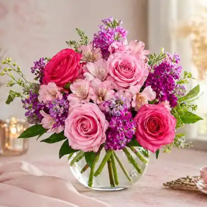 Alstroemeria and Rose Bouquet