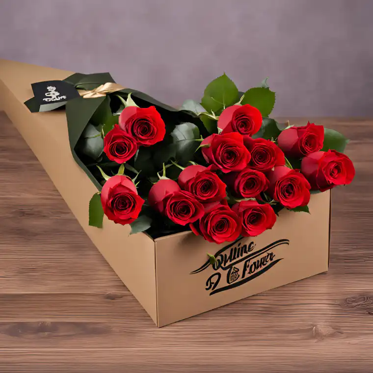 Luxury Crimson Rose Valentine's Embrace 4 12 red roses.