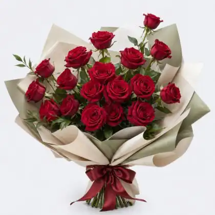 red bouquet of roses