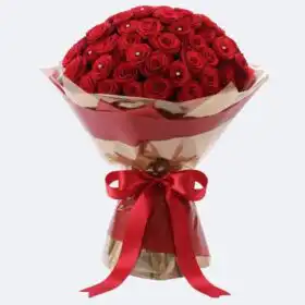 50 Radiant Luxury Red Roses