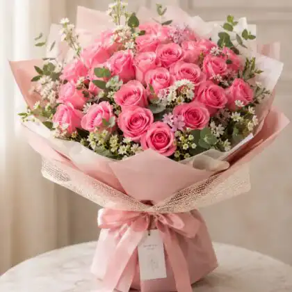 Luxury Pink Rose Bouquet