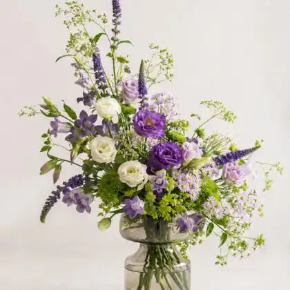 aster and rose bouquet