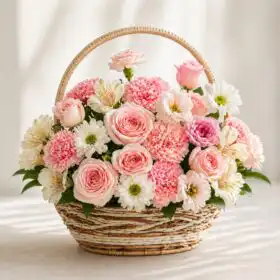 The Eternal Bloom Hand-Arranged Floral Basket