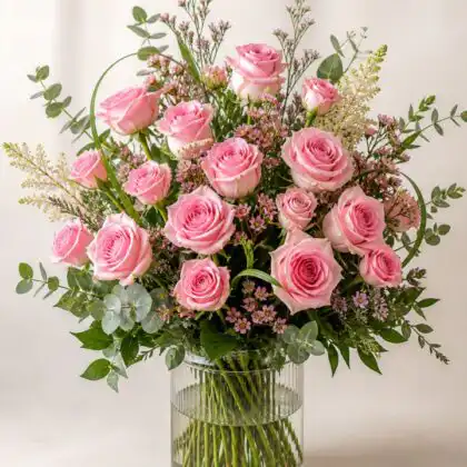 fresh pink roses