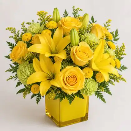 rose lily carnation bouquet