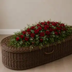 Deep Red Rose Double Ended Coffin Spray