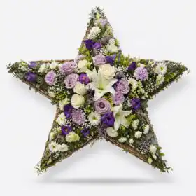 Rose and Carnation Star Floral Tribute
