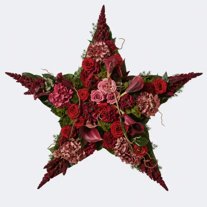 Star Pillow Eternal Roses Tribute 1 funeral flowers pillow_