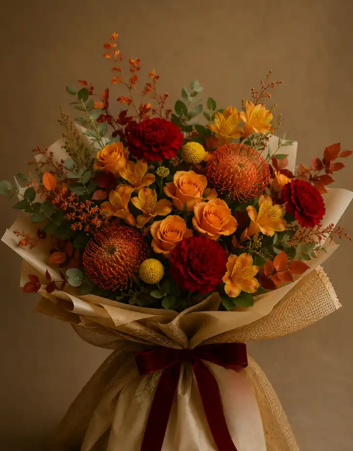 Autumn blaze hand tied 1 Autumn blaze hand tied Bouquet