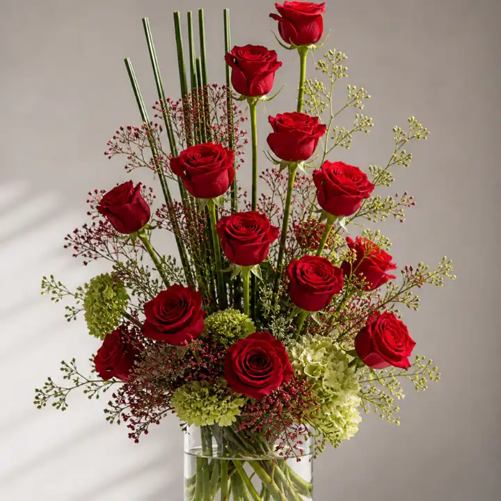 Christmas Rose Flower Delivery With Big Vase 1 Christmas Rose Flower