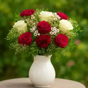 Christmas flowers in vase delivered
