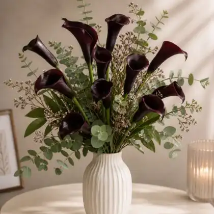 Dark Purple Calla Lily Bouquet