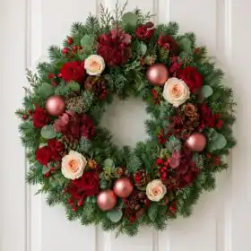 Fresh Christmas Door Wreaths