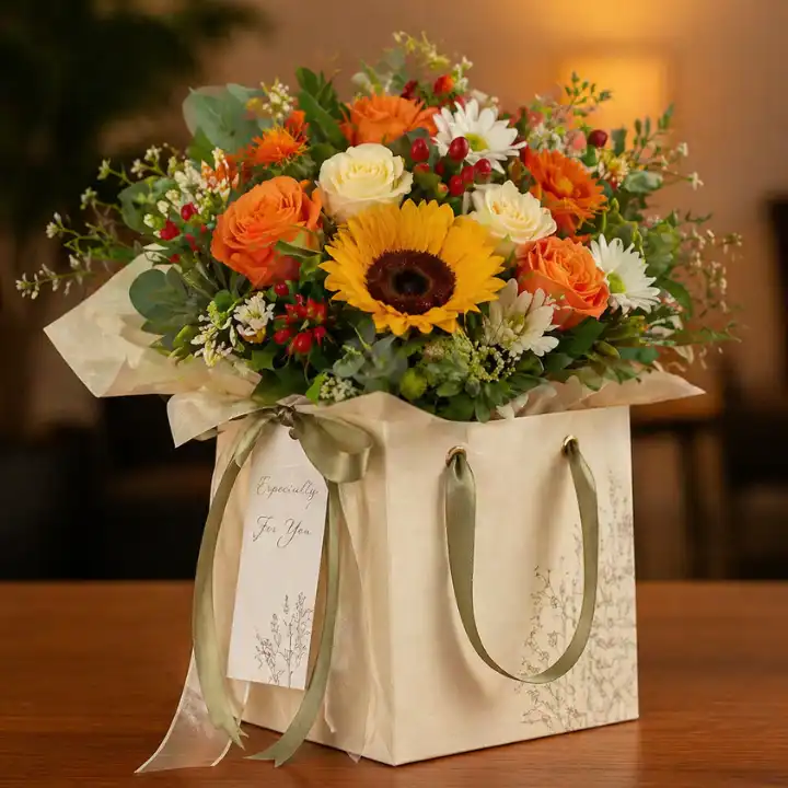 Autumn gift box 1 Handmade Autumn Flower Box