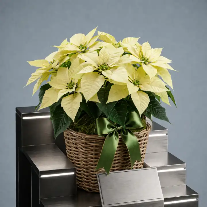 White Poinsettia Christmas Tree 1 White Poinsettia Christmas Tree