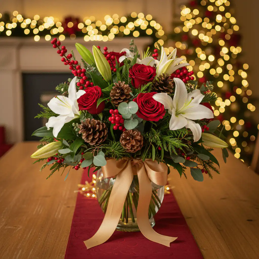 Christmas flower delivery Leeds – luxury bouquet