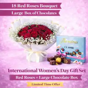 Red Roses and Chocolate Bliss Women's Day Gift Set