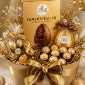Luxurious Ferrero Rocher Golden Hazelnut & Milk Chocolate Easter Egg (250g)