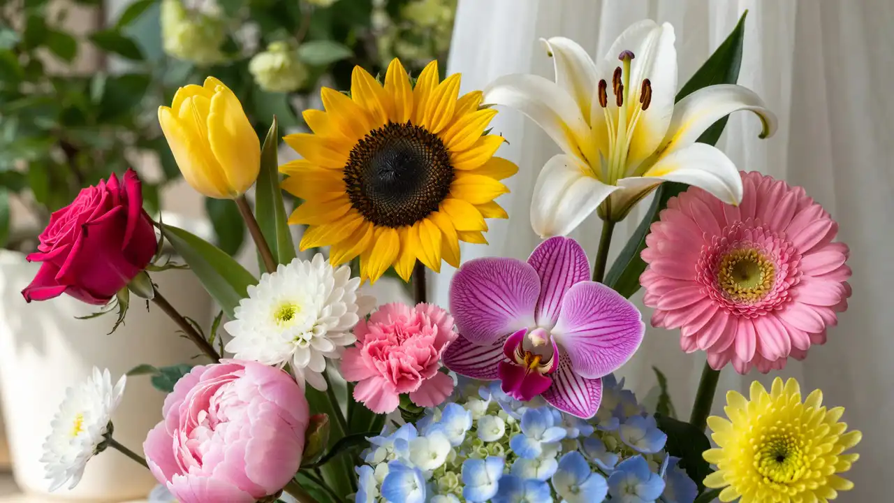 top 10 most popular flowers featured image.